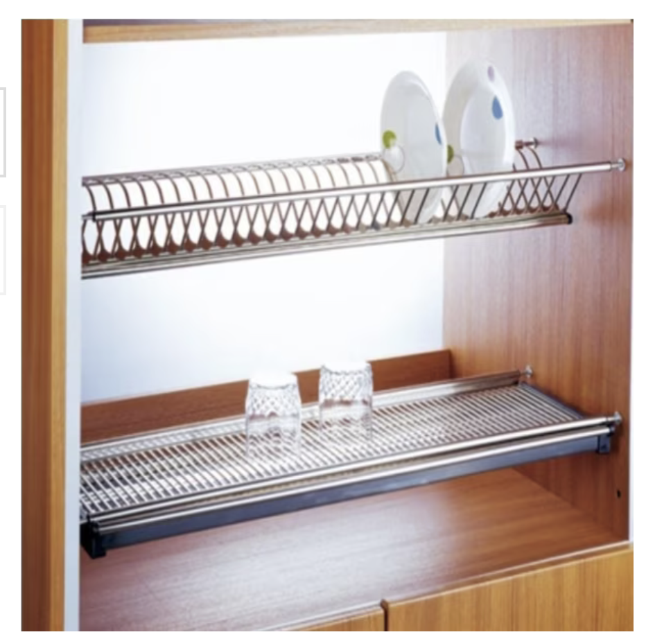 Escurreplatos con bandeja de acero inoxidable