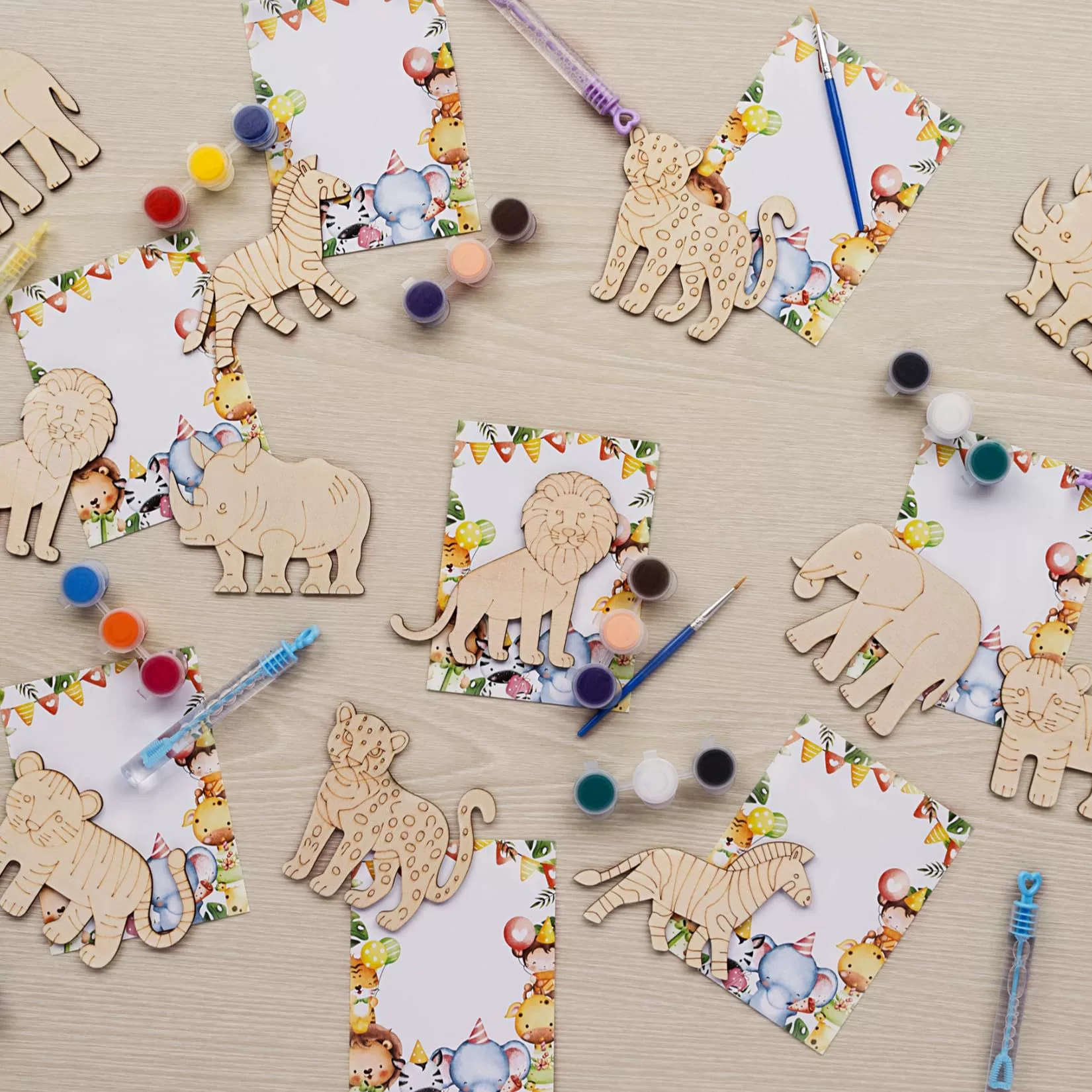 Wooden Animal Painting Set