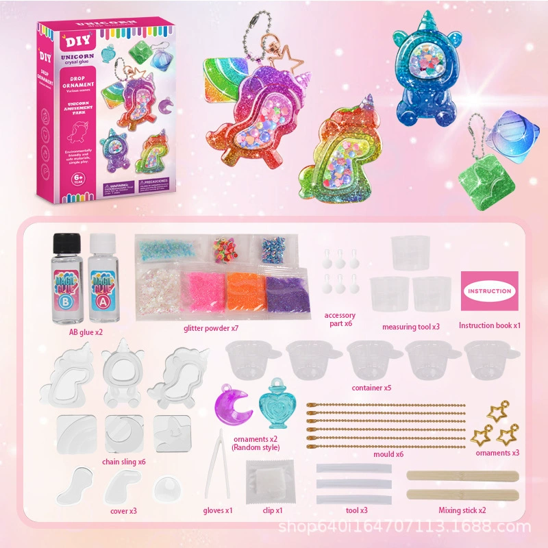 DIY Unicorn Gel Bead Keychain Kit