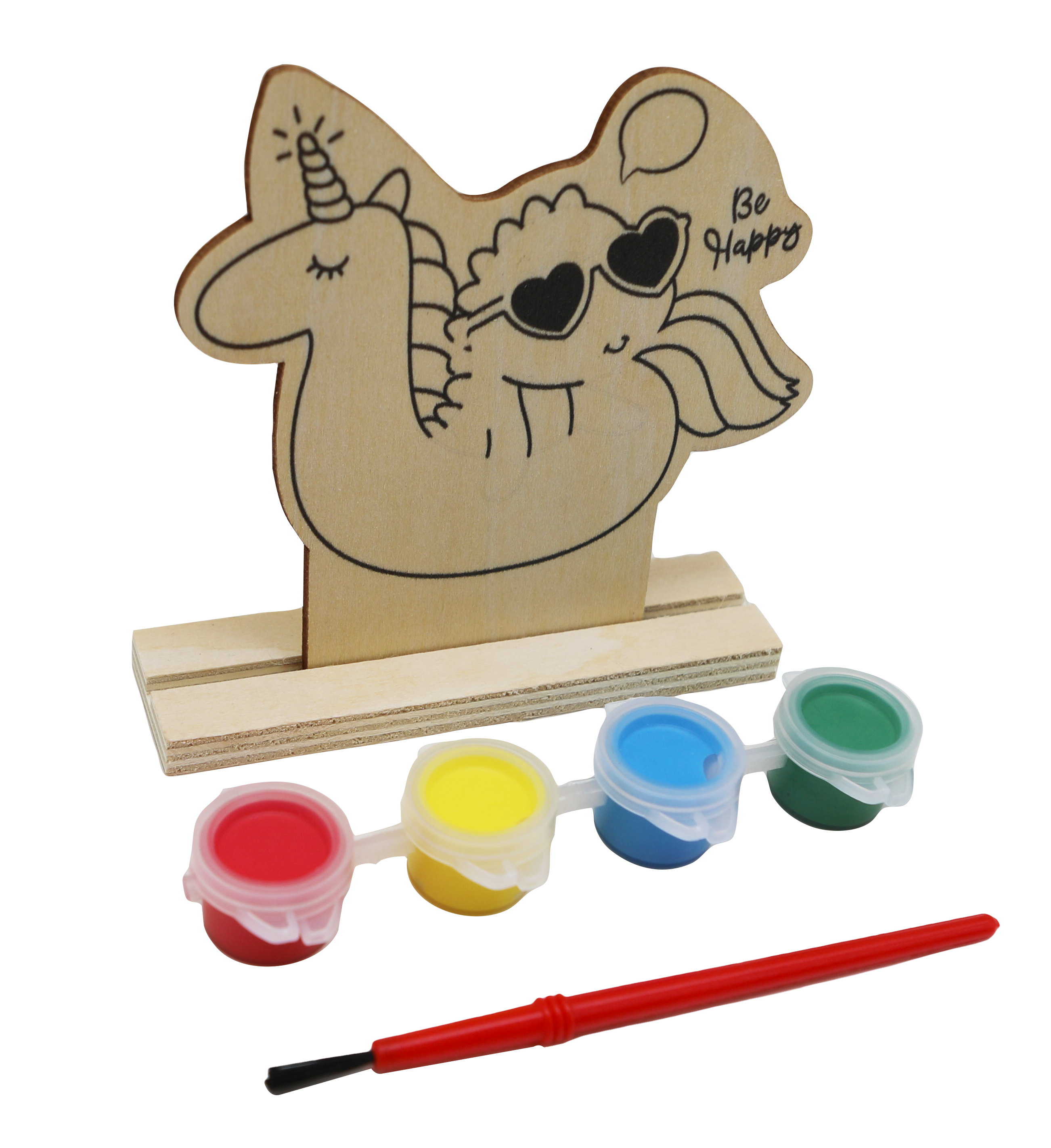 Wooden Unicorn Painting Kit
