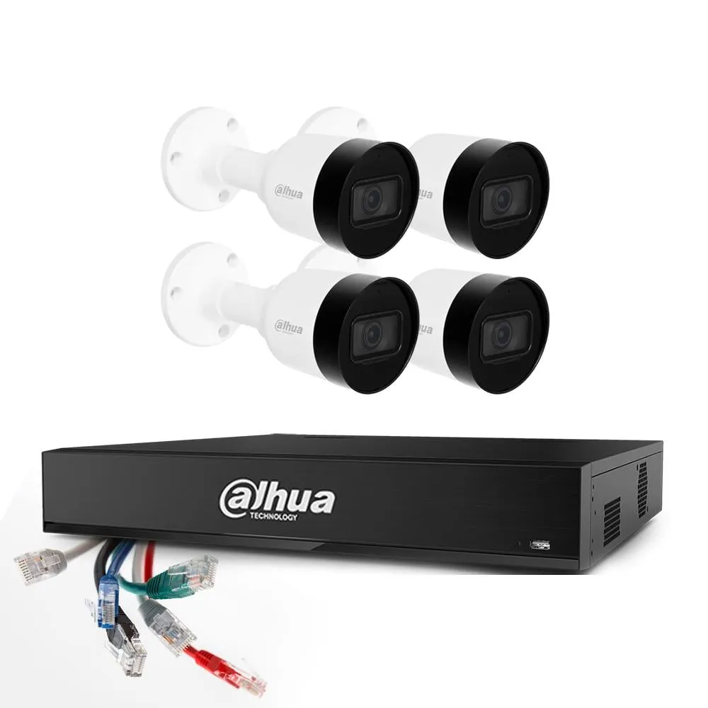 داهوا 4 كاميرات IP بدقة 5 ميجا - Dahua 4 Cameras 5MP IP