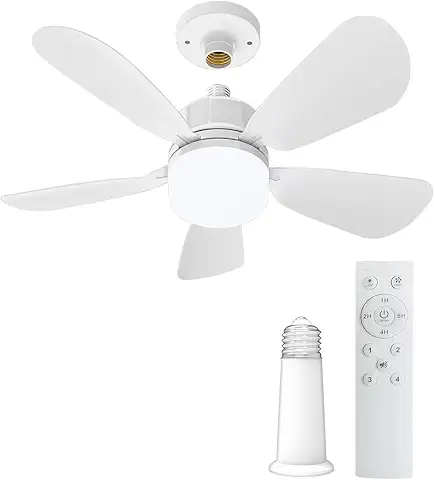 19.7" Fan Light with Remote Super Quiet 4 Wind Speeds Small,