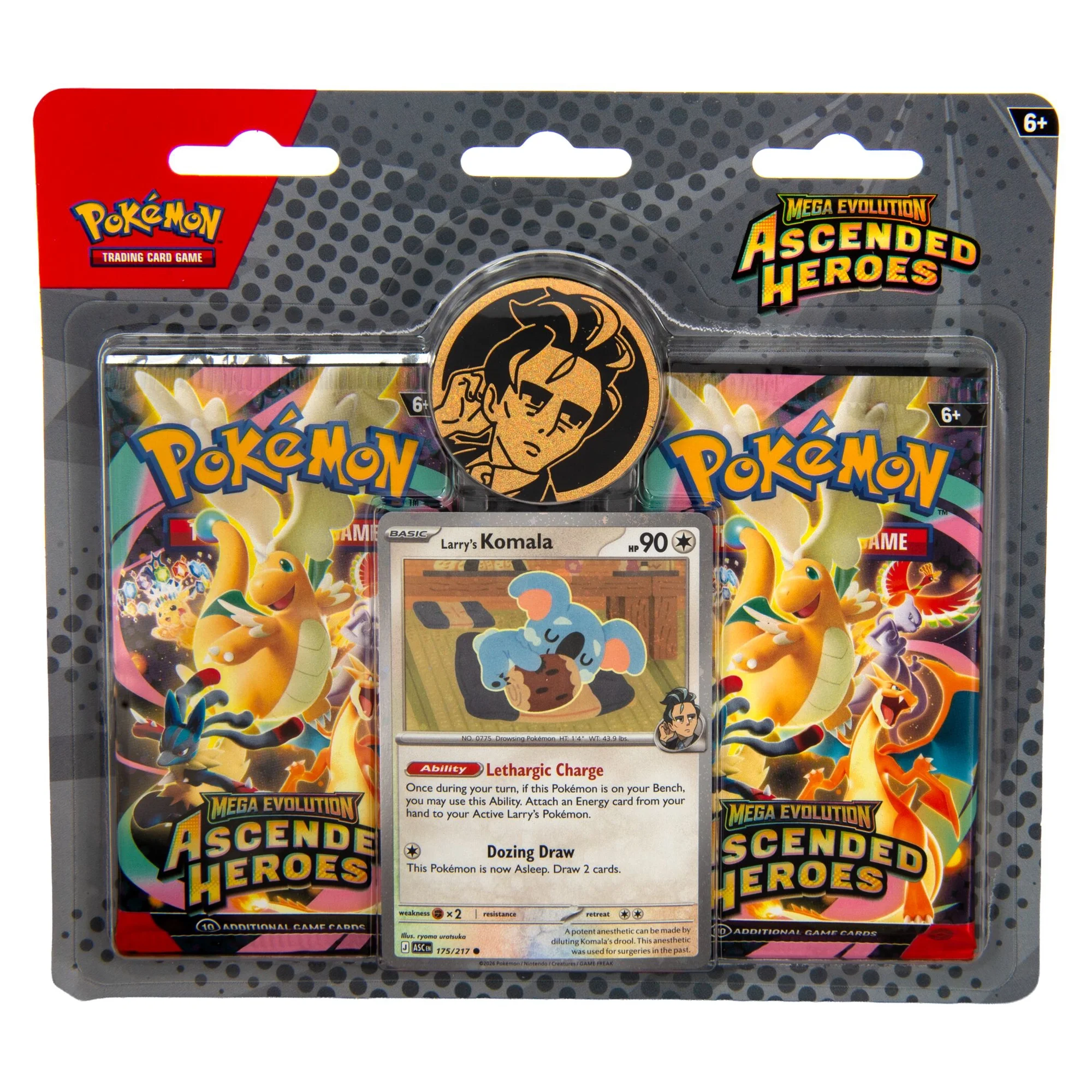 Pokémon TCG: Mega Evolution— Ascended Heroes 2-Pack Blister - Larry's Komala