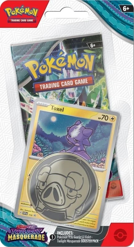 Pokémon TCG: Scarlet & Violet 6 Twilight Masquerade Checklane 1-Pack Blister - Toxel