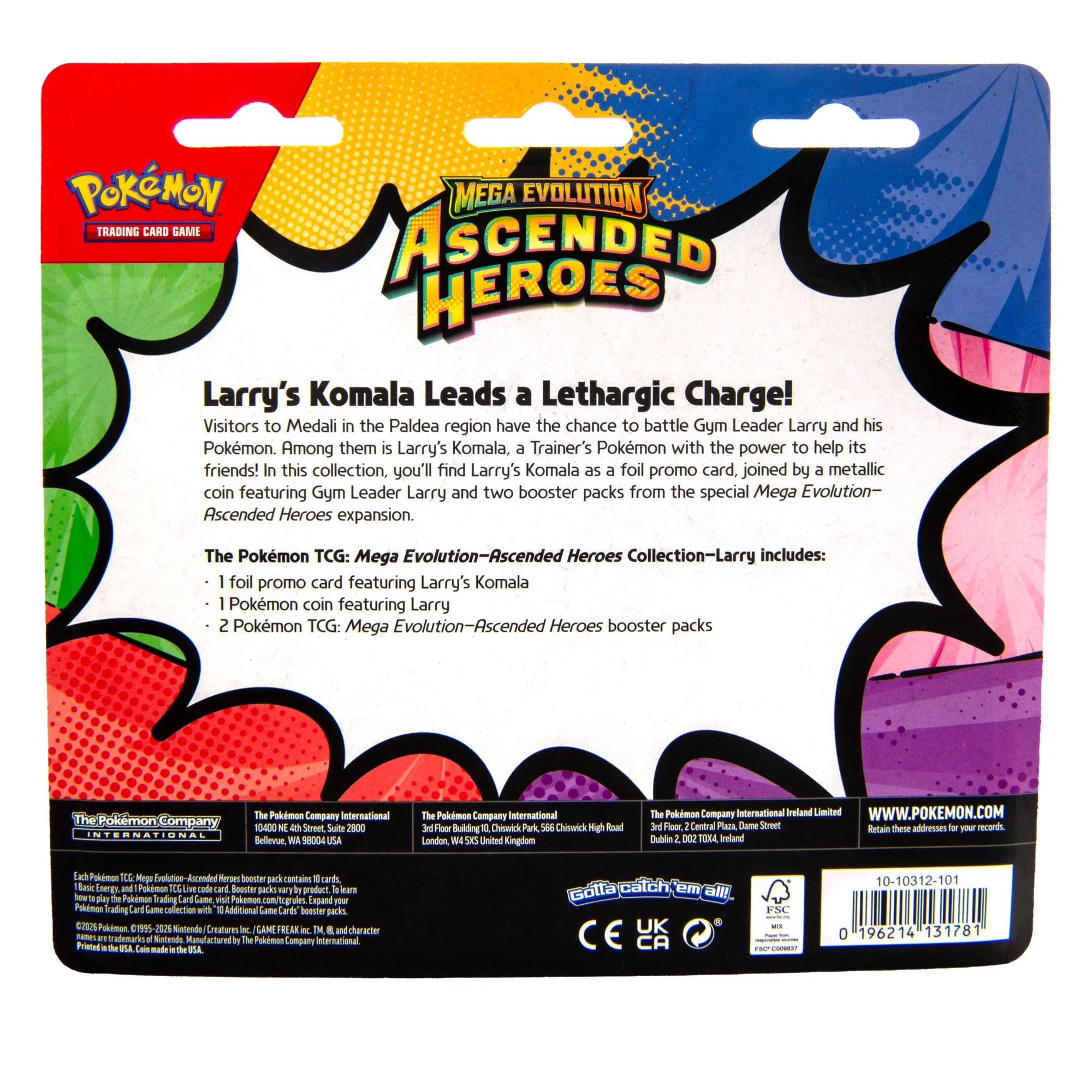 Pokémon TCG: Mega Evolution— Ascended Heroes 2-Pack Blister - Larry's Komala