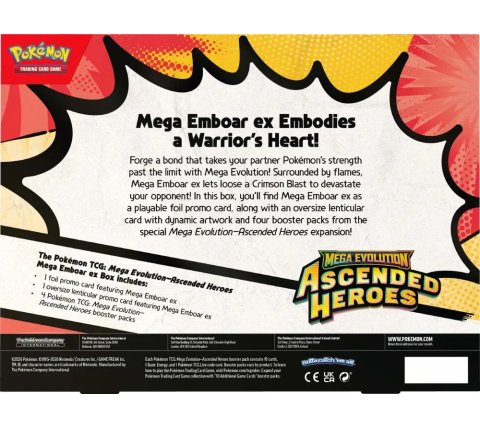 Pokémon TCG: Mega Evolution Ascended Heroes - Mega Emboar ex Box