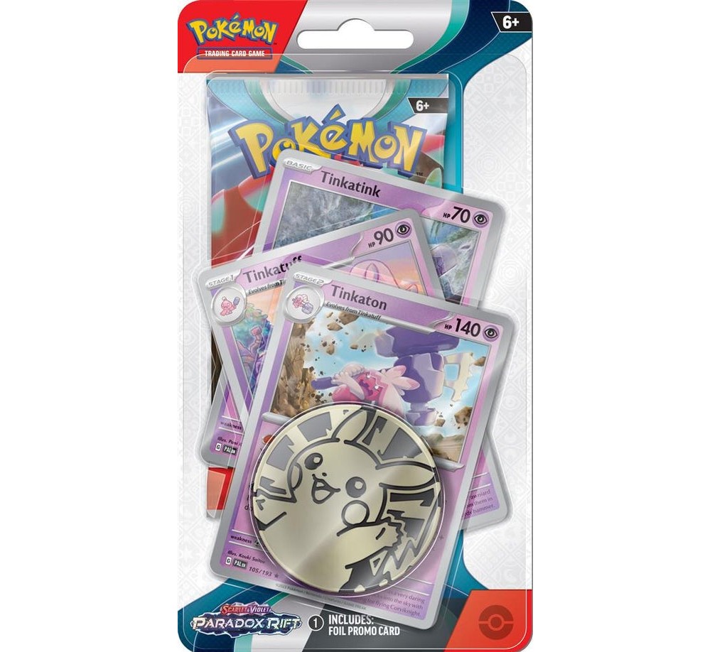 Pokémon TCG: Scarlet & Violet 4 Paradox Rift Premium Checklane 1-Pack Blister - Tinkatink