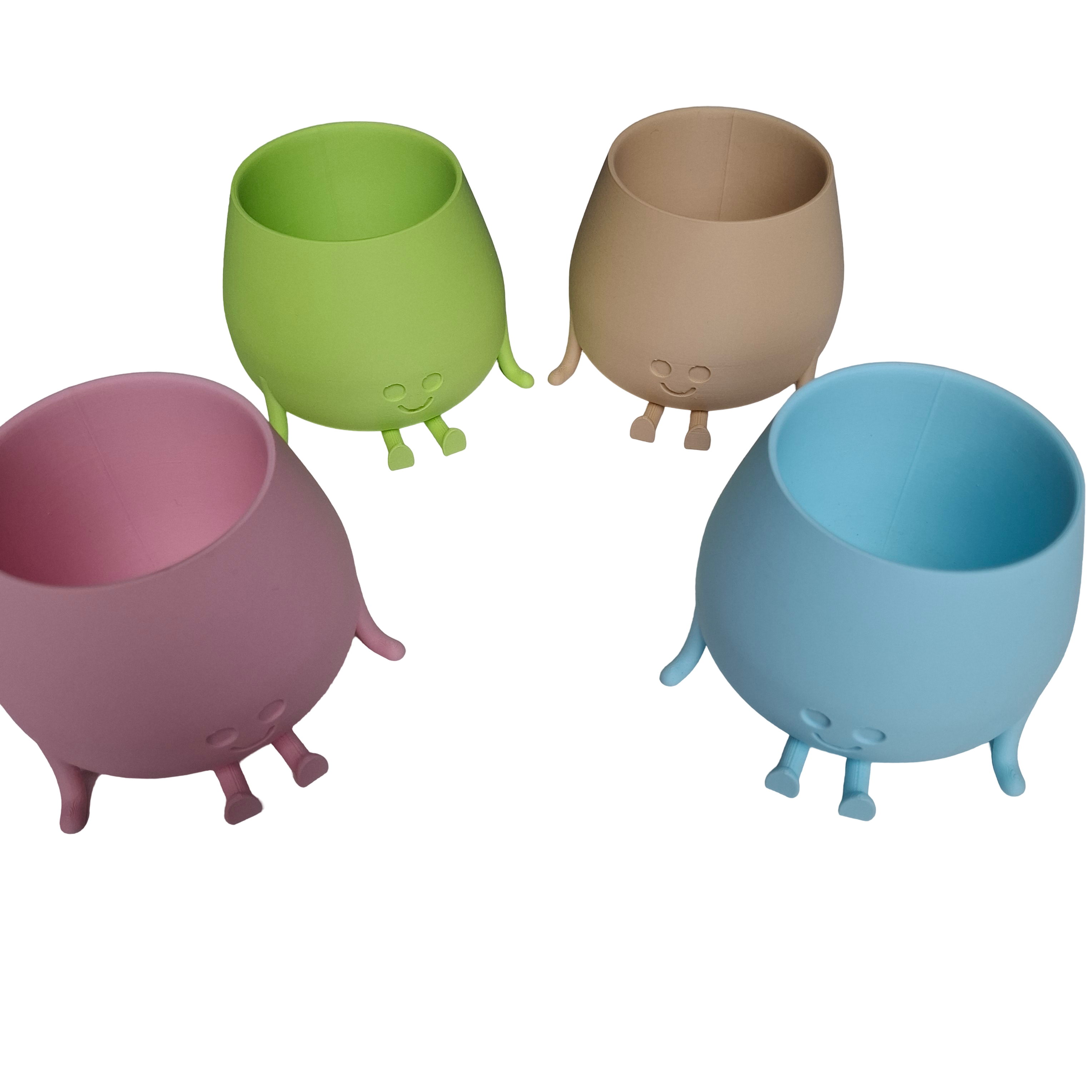 Set Happy Face potten 4 stuks