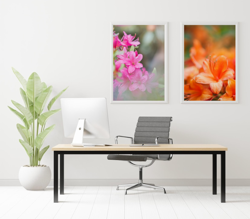 Brushstrokes Of Fire And Fuchsia