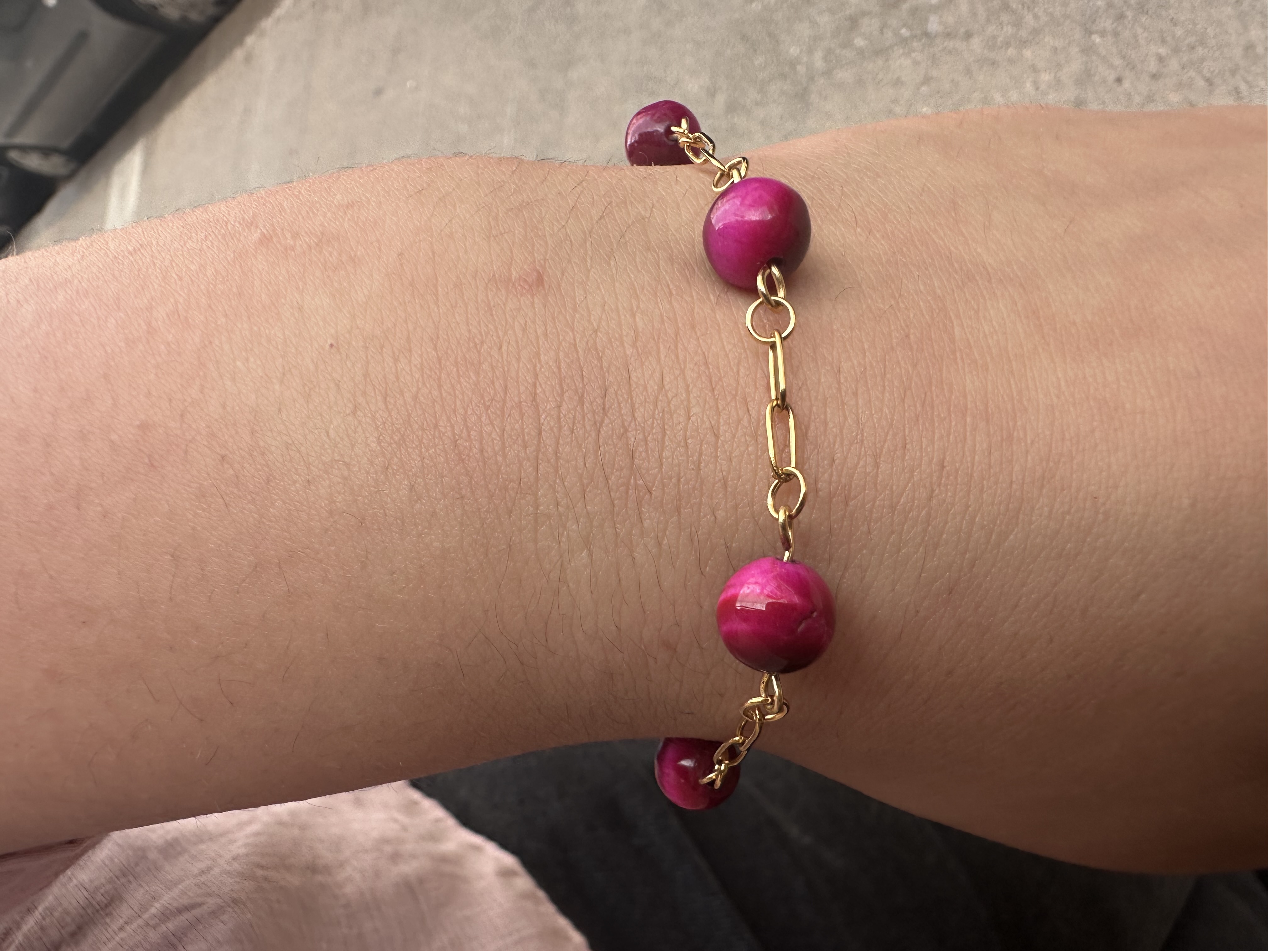 Pulsera 2.0 Ojo de Tigre Magenta