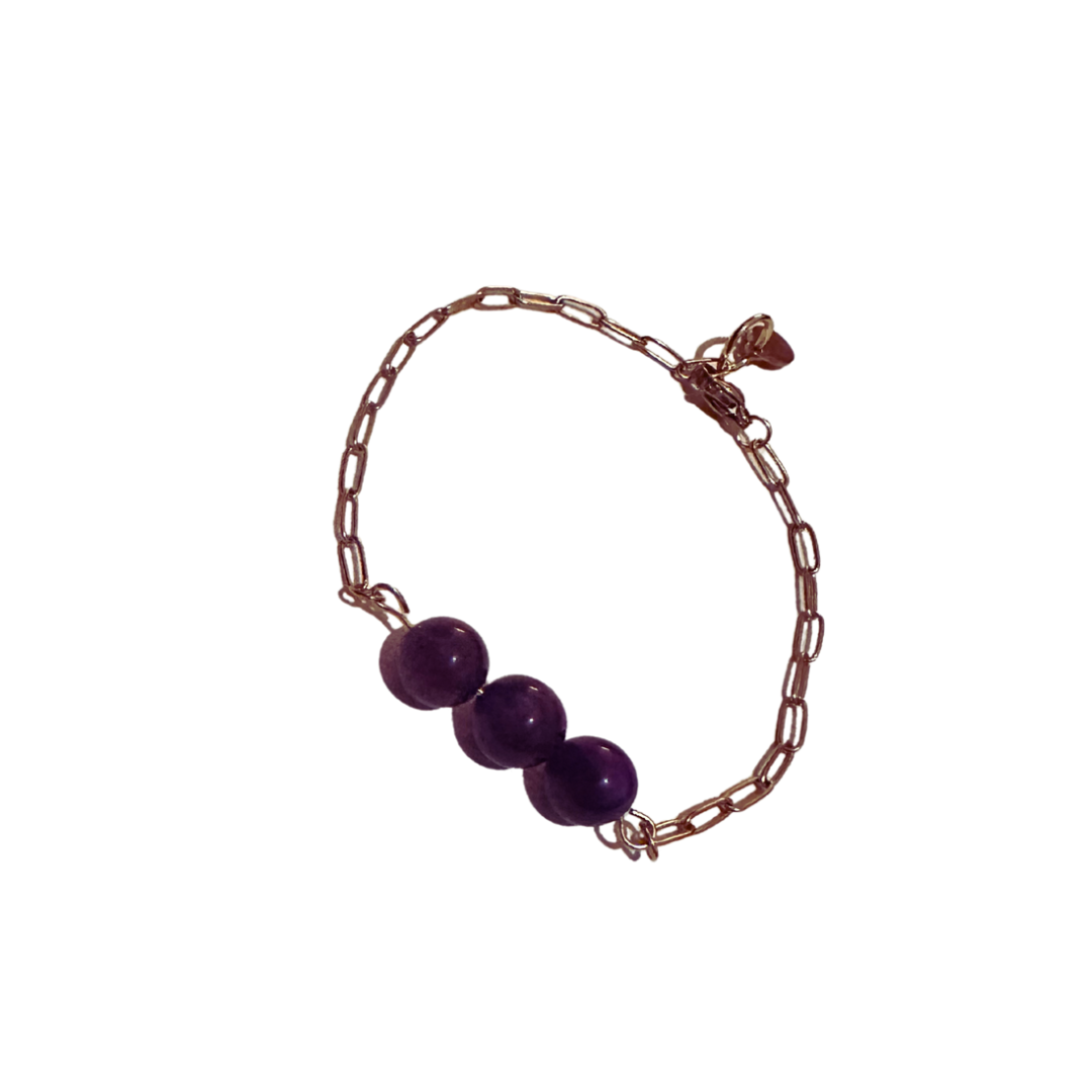 Pulsera 1.0 Ojo de Tigre Morado