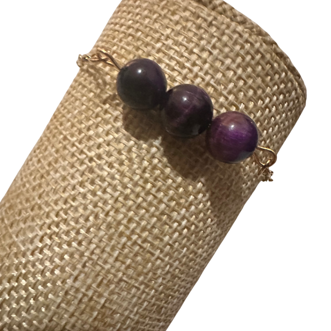 Pulsera 1.0 Ojo de Tigre Morado