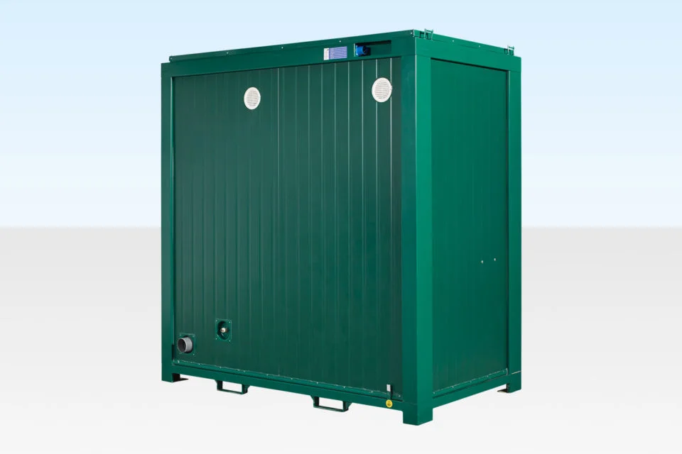 Portable Toilet Cabin ( 1+1 DOUBLE MAINS TOILET 8FT X 5FT (GREEN)