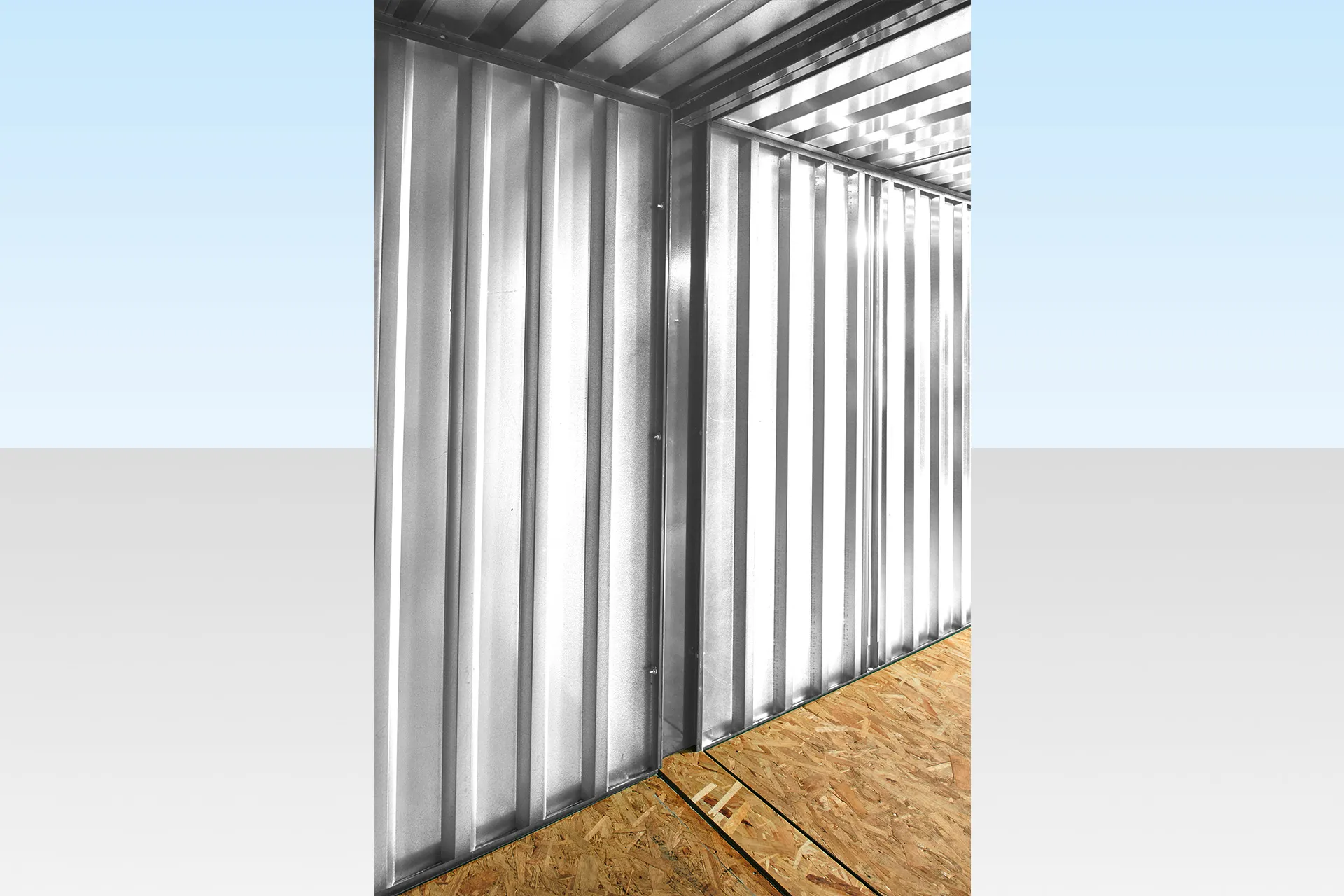 3m x 4.2m Side Linked Flat Pack Container Bundle (Galvanised)