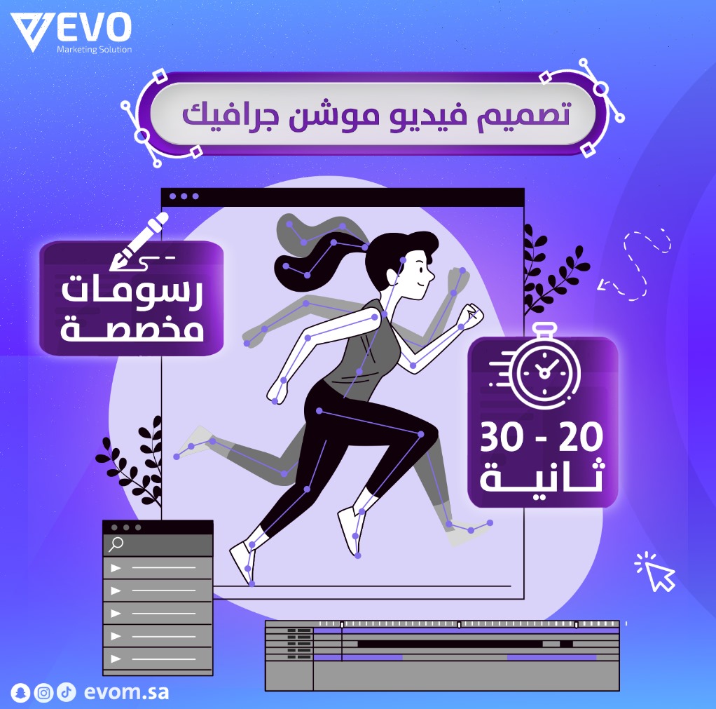 تصميم فيديو موشن جرافيك 20-30 ثانية رسومات مخصصة