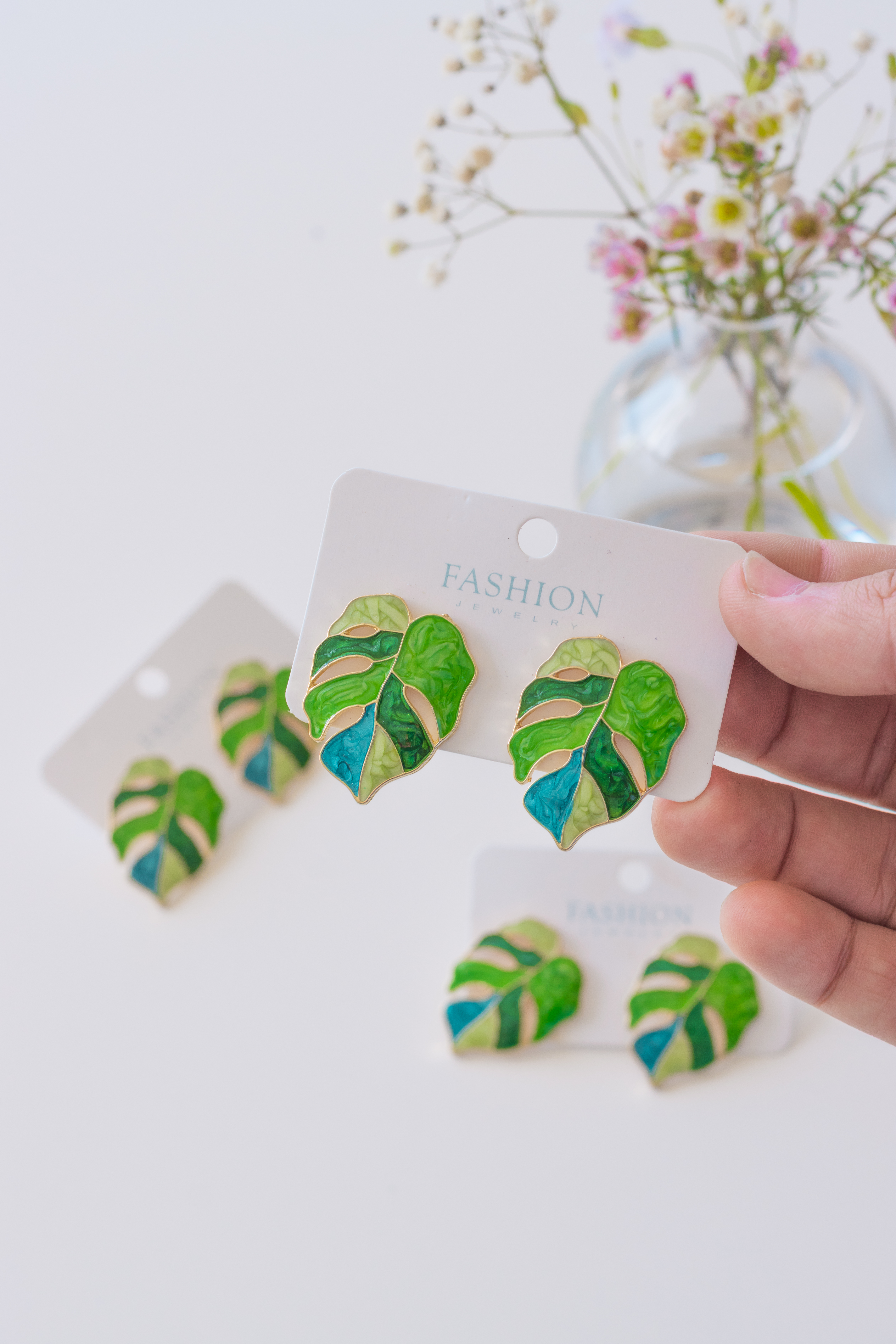 Pendientes Monstera 