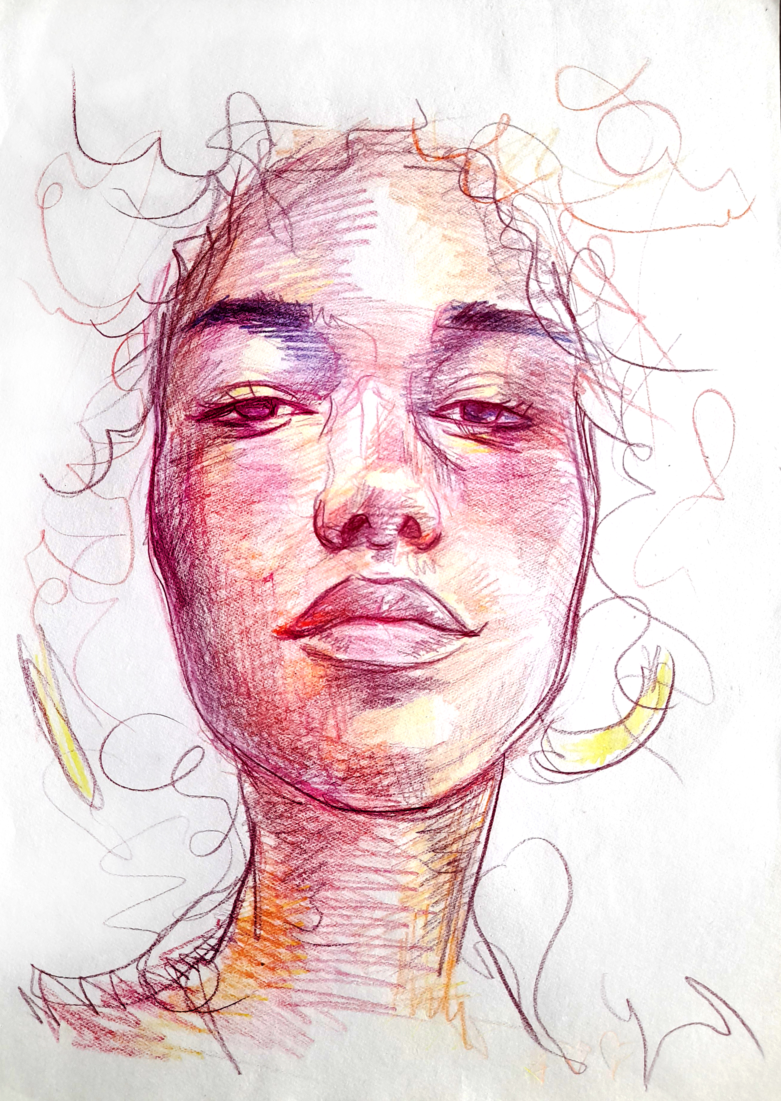 Abstract Portrait Drawing