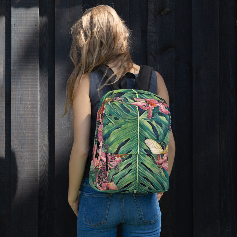 Tropical Print Backpack