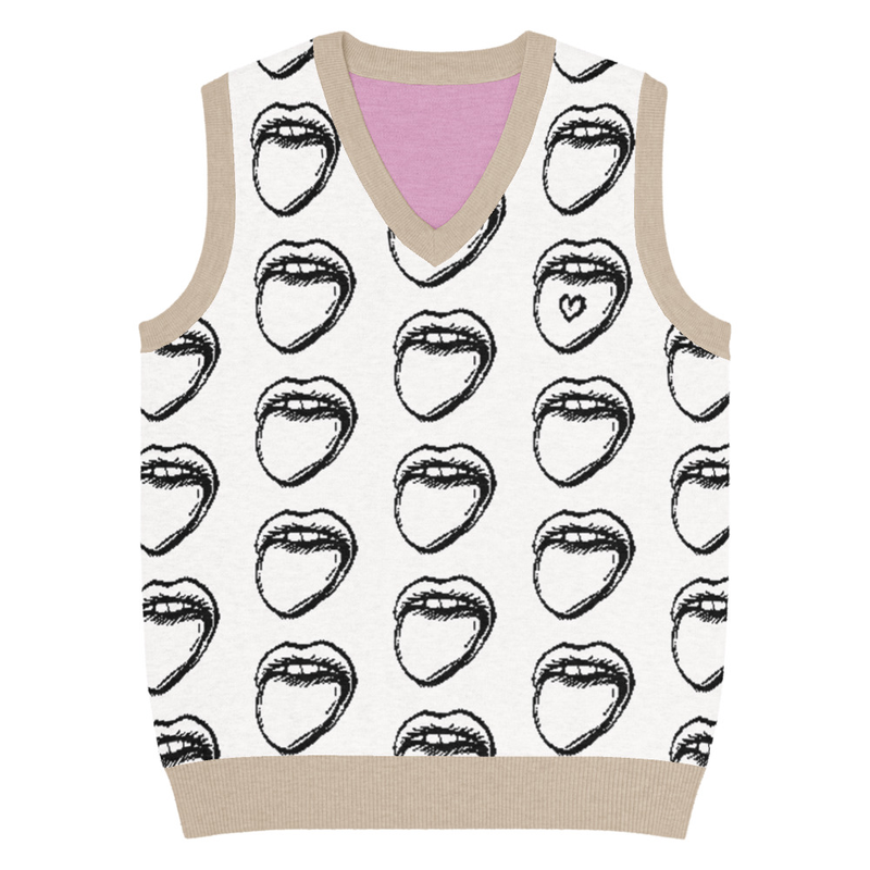 Dorita Love Knit V-neck vest