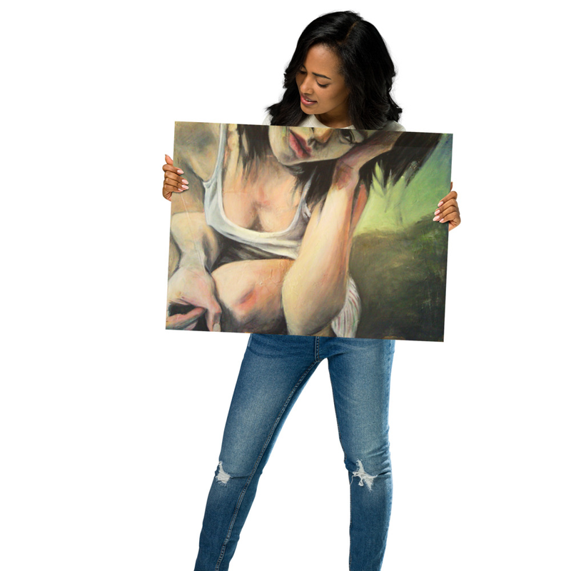 Contemporary Portrait Painting Poster
