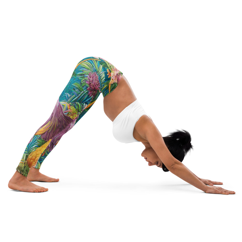 Tropical Print Yoga Leggings