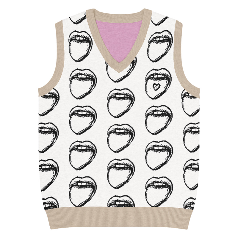 Dorita Love Knit V-neck vest