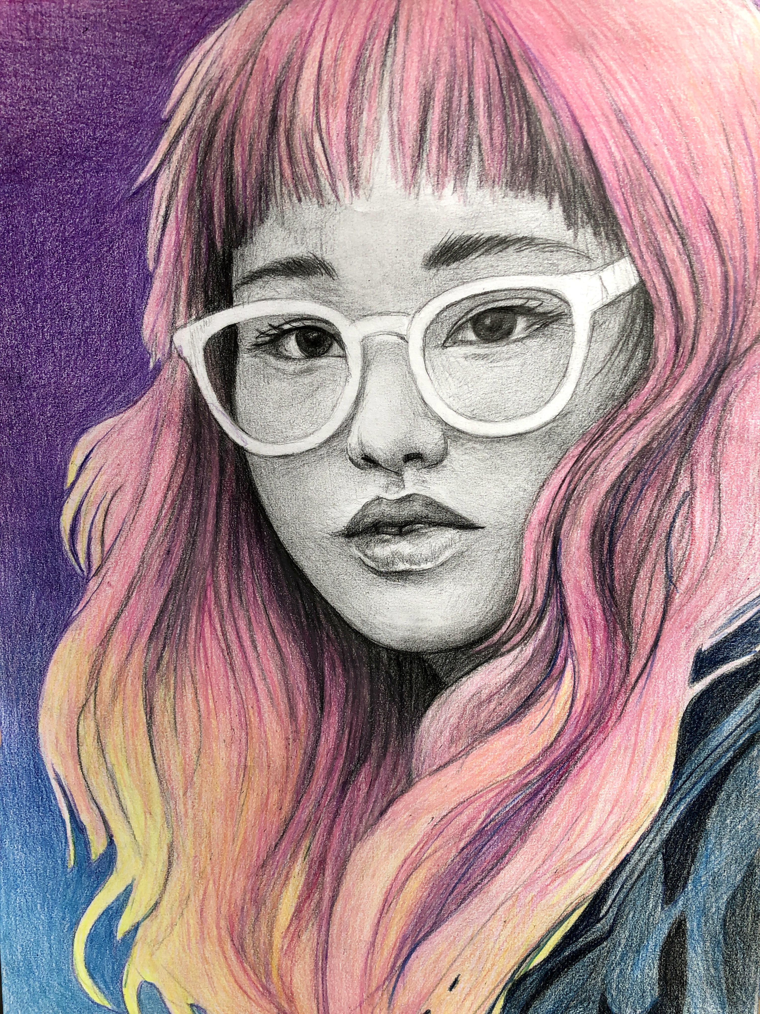 Hand-drawn Colored Portrait