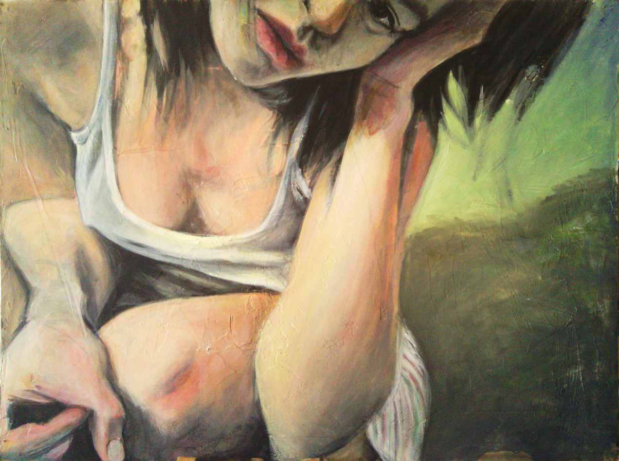 Contemporary Portrait Painting Poster