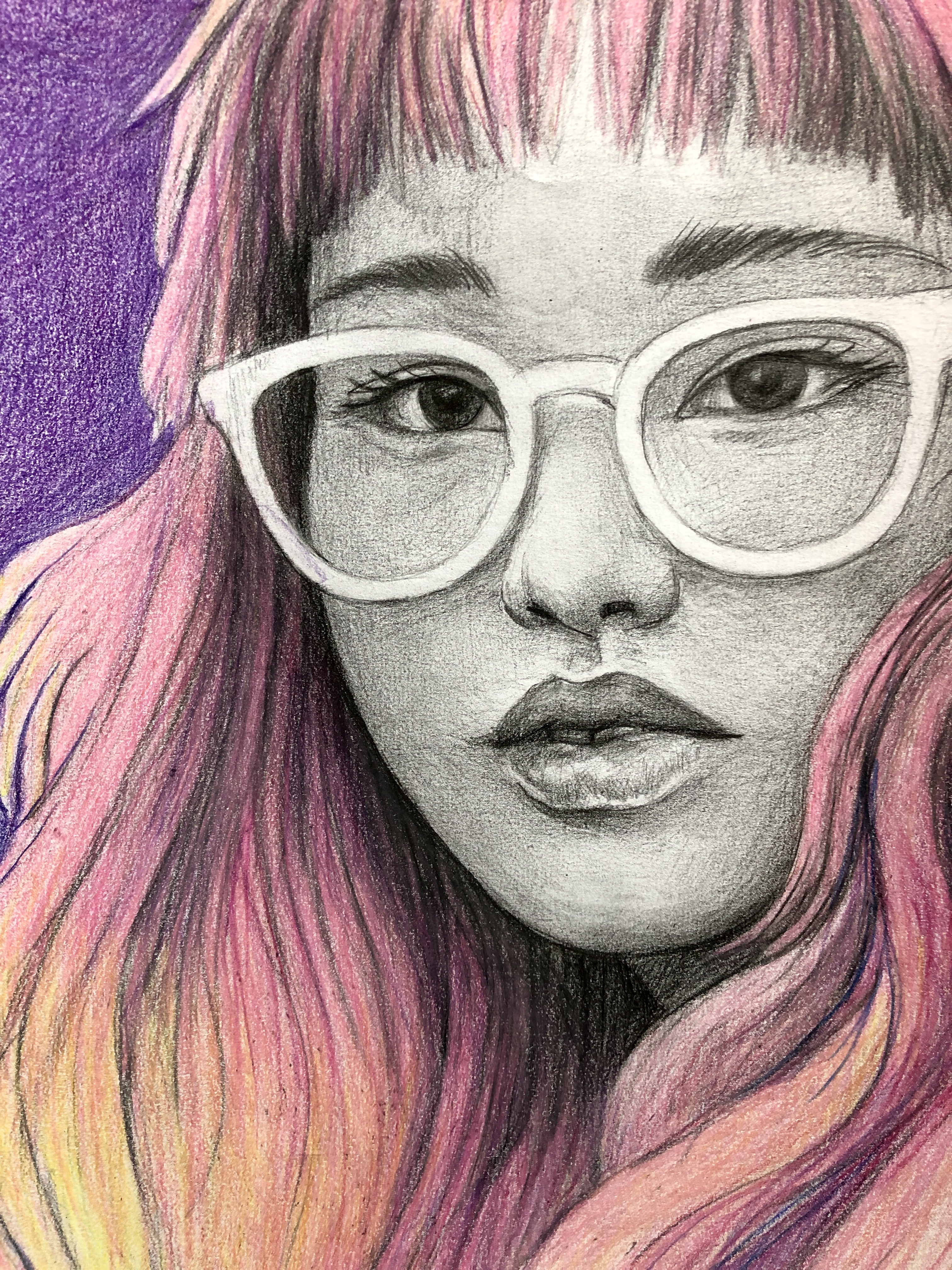 Hand-drawn Colored Portrait