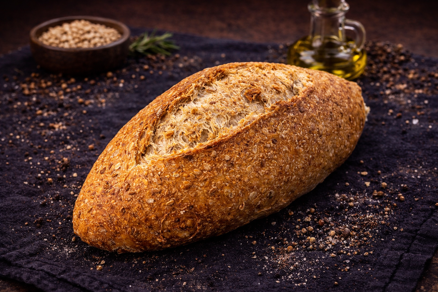 PÃO RUSTICO 100% INTEGRAL C\ CASTANHA