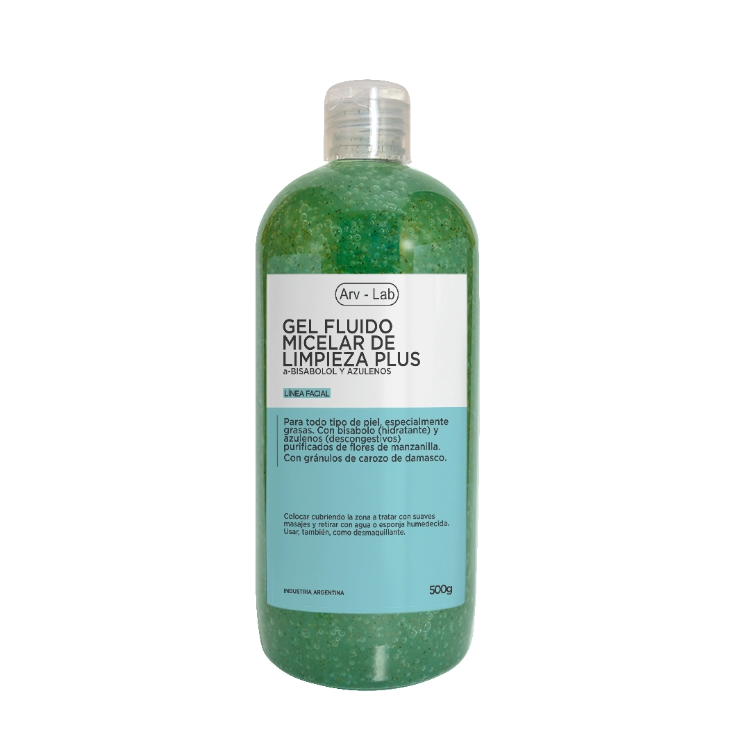 GEL FLUIDO DE LIMPIEZA MICELAR CON GRANULOS DE CAROZOS DE DAMASCO