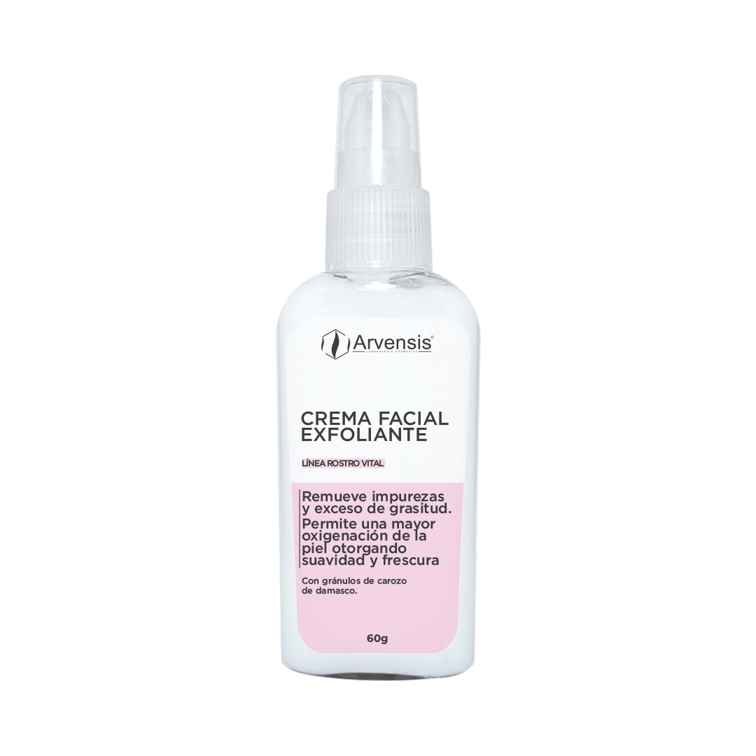 CREMA FACIAL EXFOLIANTE CON CAROZO DE DAMASCO  