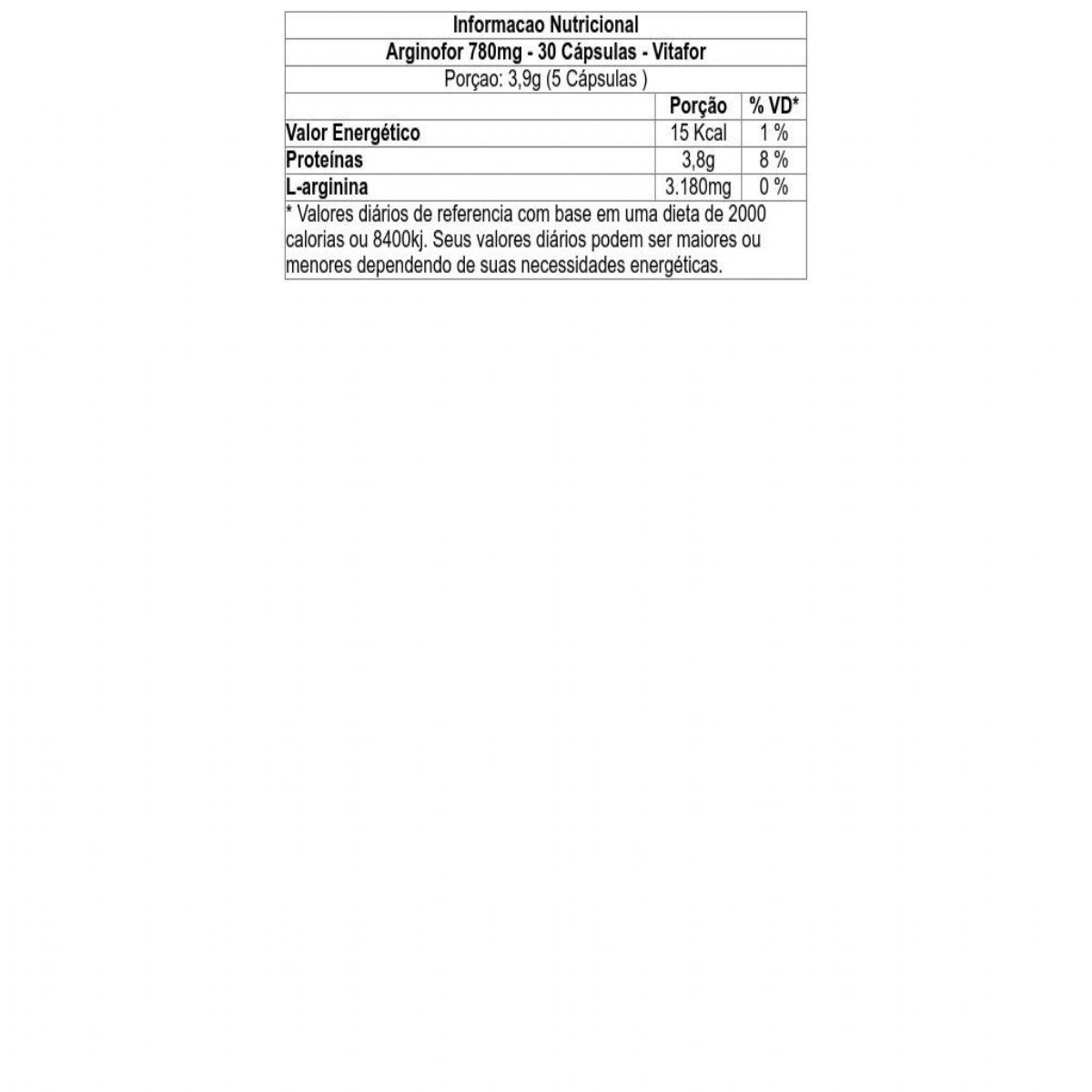Arginofor 780mg -   - Vitafor