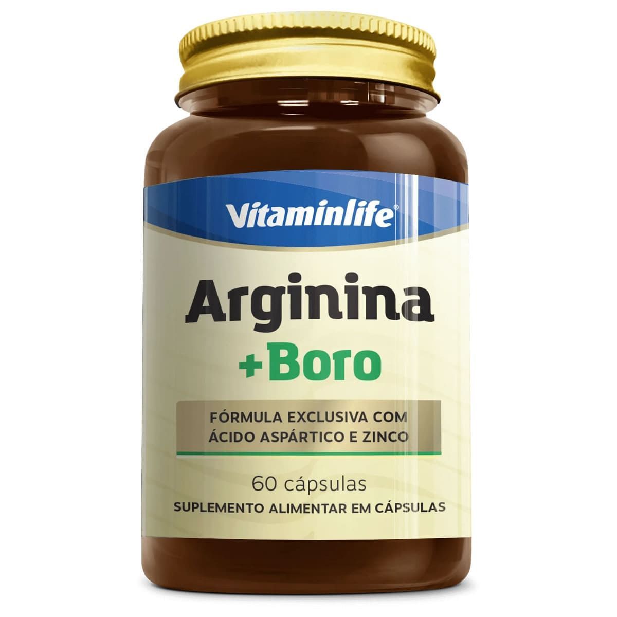 Arginina + Boro - 60 Cápsulas - VitaminLife 