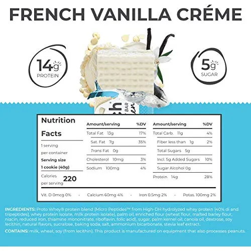Barra de Proteina Power Crunch - 12 Unidades French Vanilla Creme - BNRG