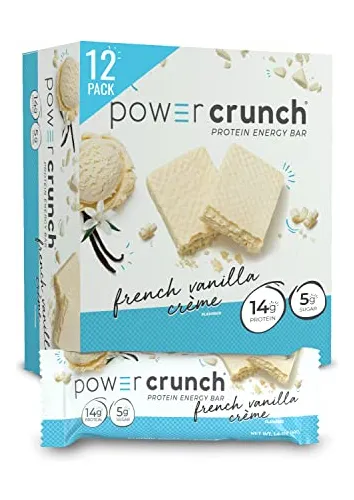 Barra de Proteina Power Crunch - 12 Unidades French Vanilla Creme - BNRG
