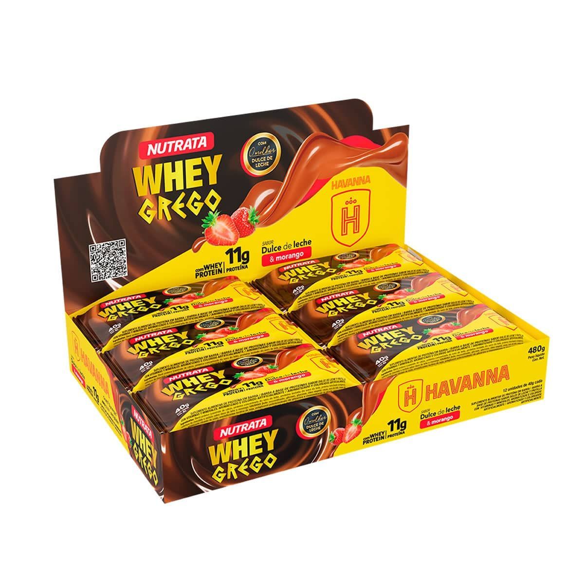 Barra Whey Grego Bar - 12 Unidades de 40g  - Nutrata