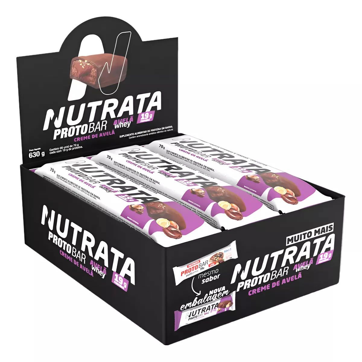 Proto Bar Sensations Whey - 9 Unidades de 70g   - Nutrata