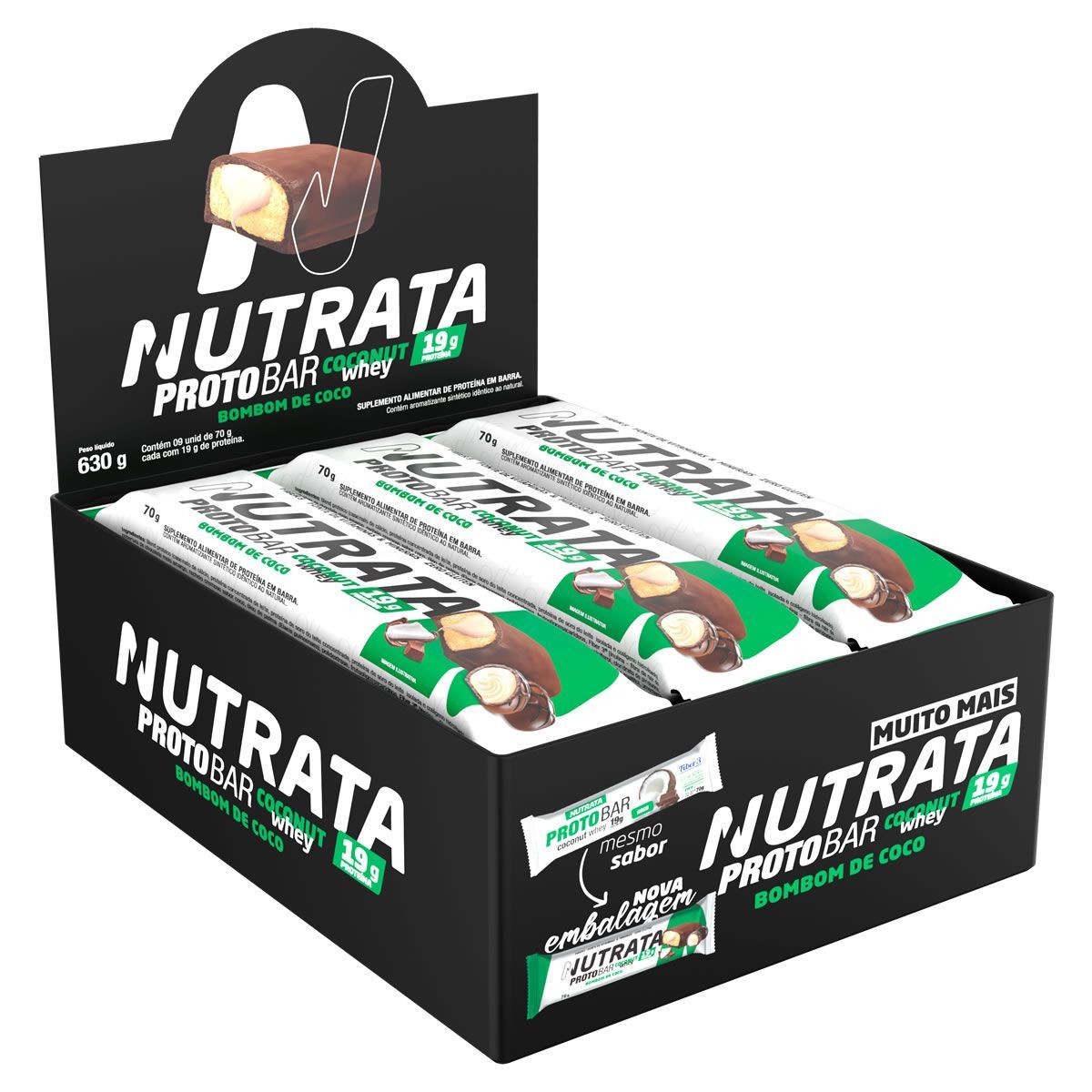Proto Bar Sensations Whey - 9 Unidades de 70g   - Nutrata