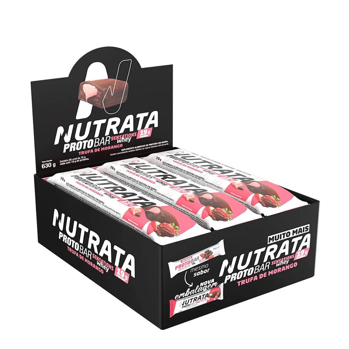 Proto Bar Sensations Whey - 9 Unidades de 70g   - Nutrata