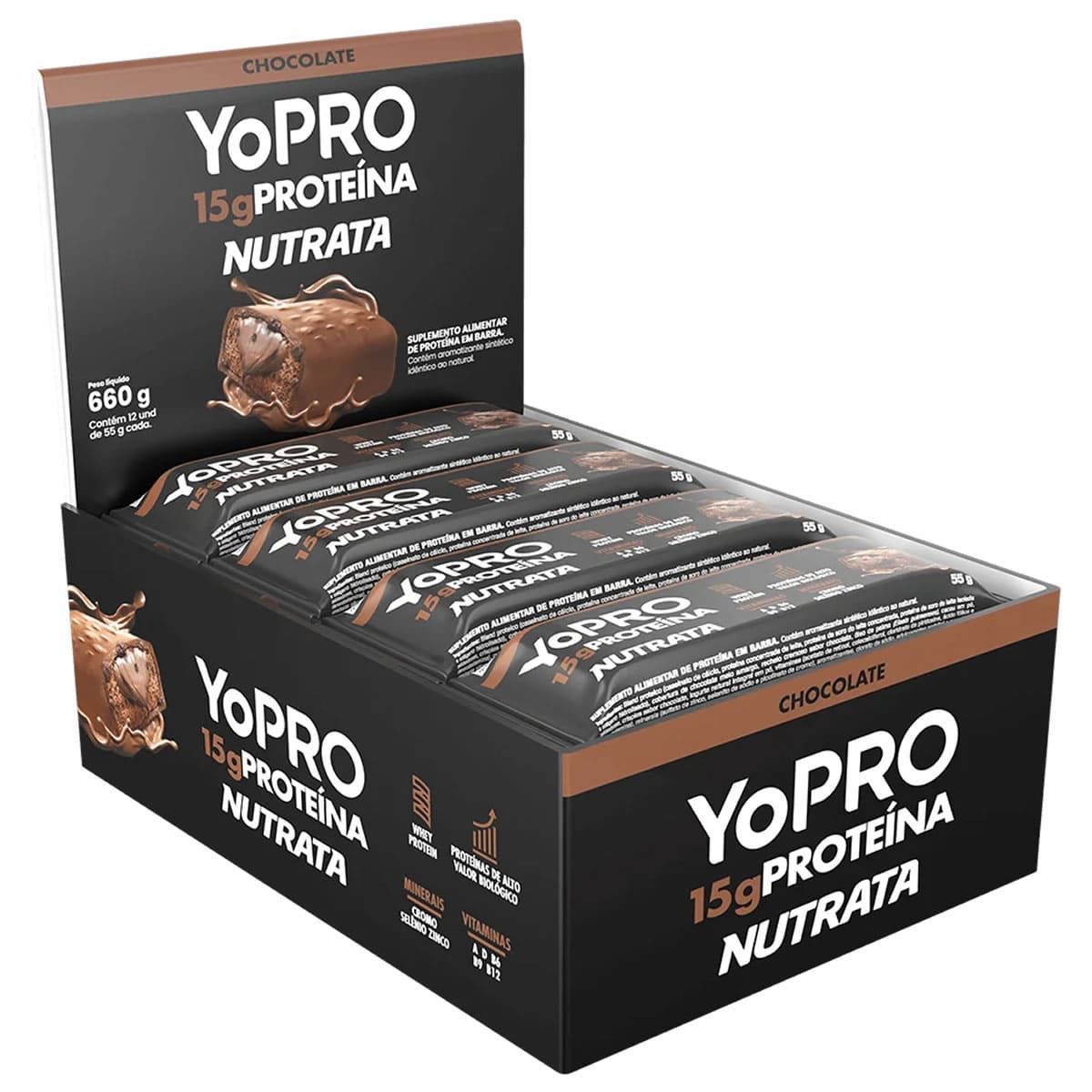 YoPRO - 12 Barras 55g  - Nutrata