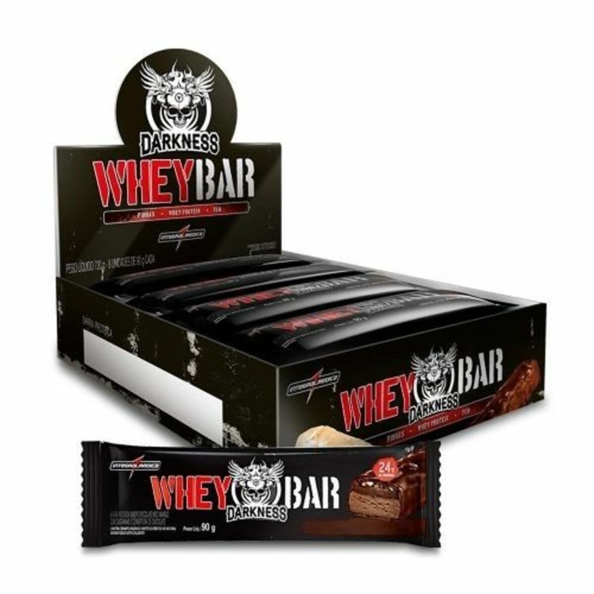 Whey Bar Darkness - 8 Unidades 90g   - IntegralMédica
