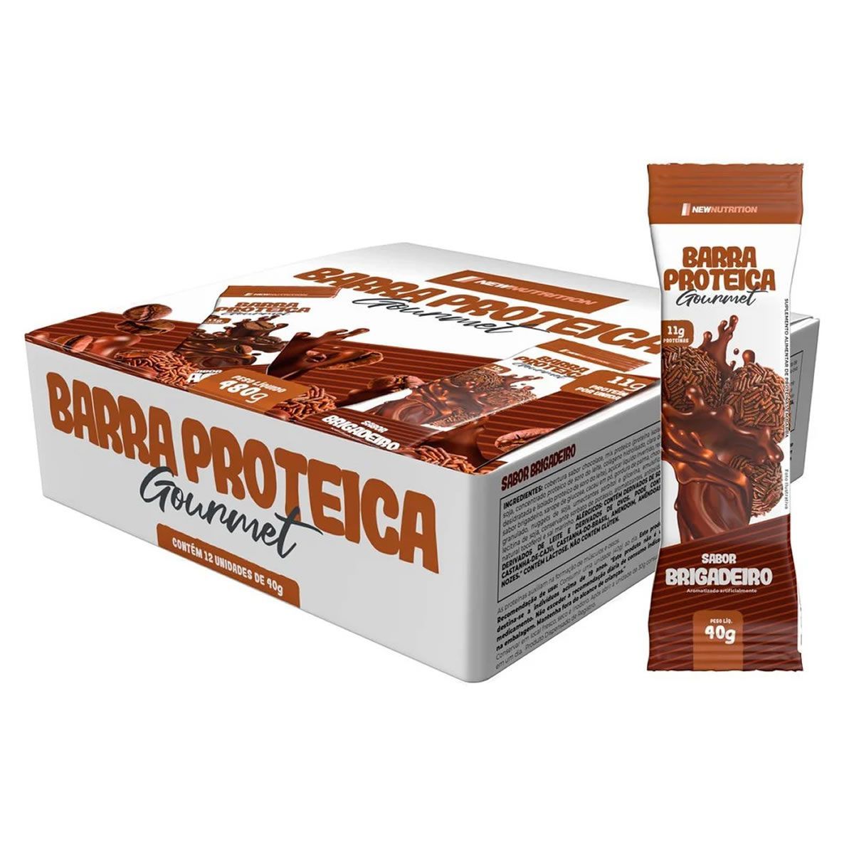 Barra Proteica Gourmet - 12 Unidade de 40g  - NewNutrition