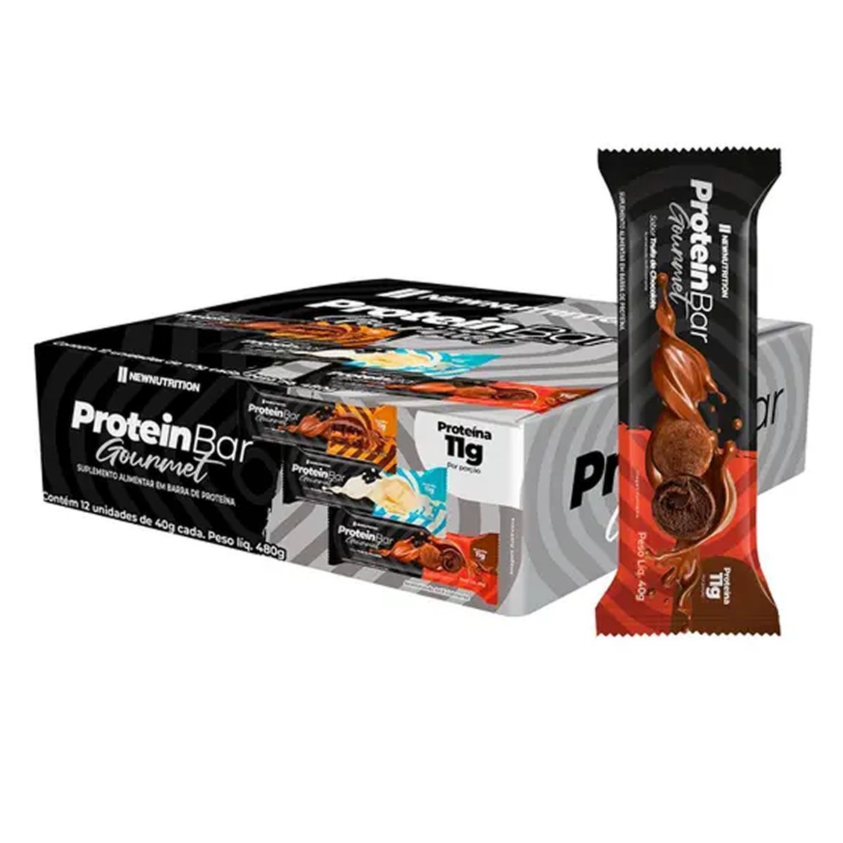 Barra Proteica Gourmet - 12 Unidade de 40g  - NewNutrition
