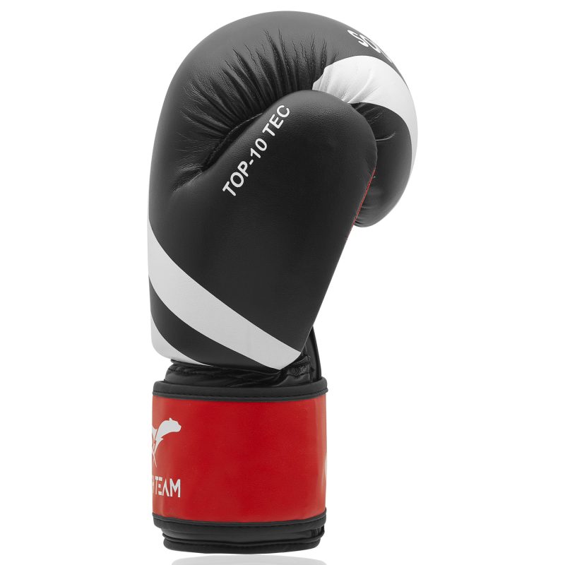 LUVA DE BOXE TOP TEC - PRETA E VERMELHA 
