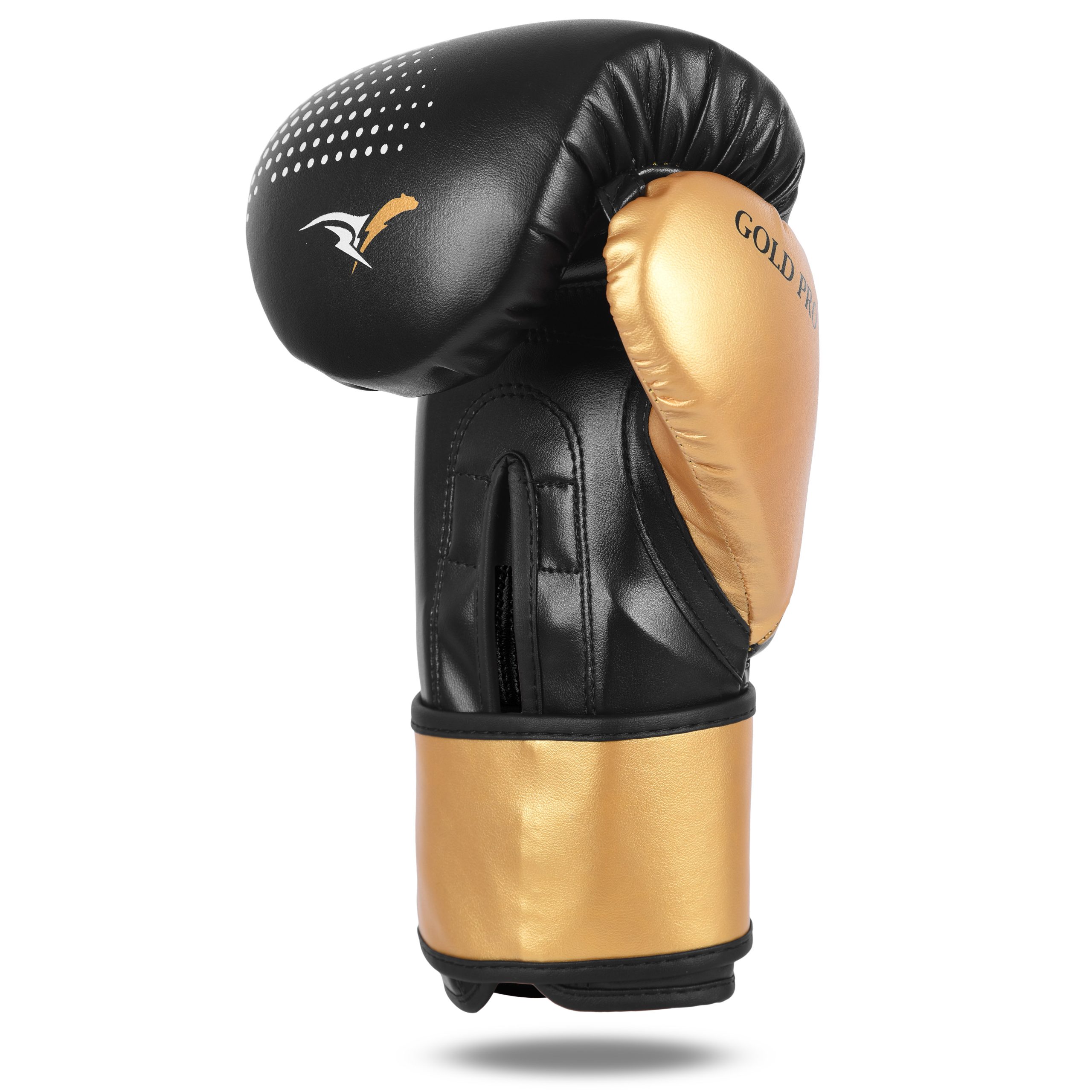 LUVA DE BOXE PRO DOURADA E PRETA