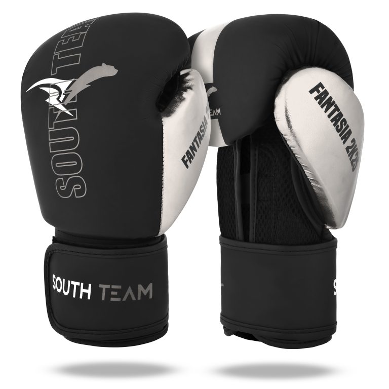LUVA DE BOXE PRETA E CREME FANTASAY 