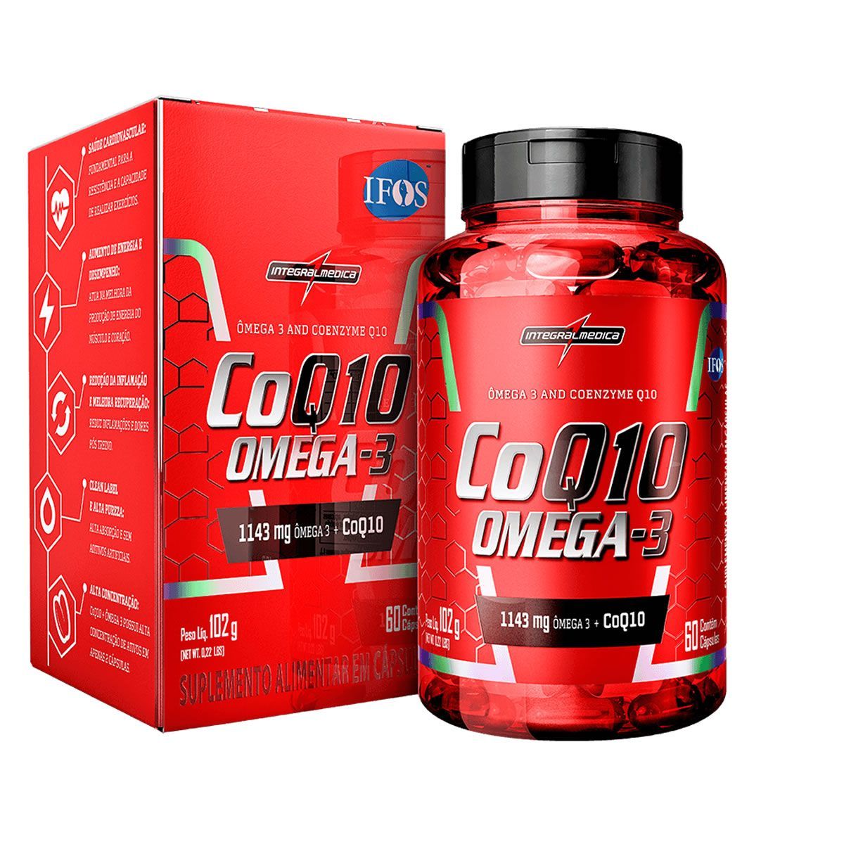 COQ10 Ômega 3 - 60 Cápsulas -  