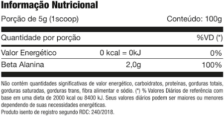 Beta Alanina 100% 100g - Xpro Nutrition Sabor Neutro