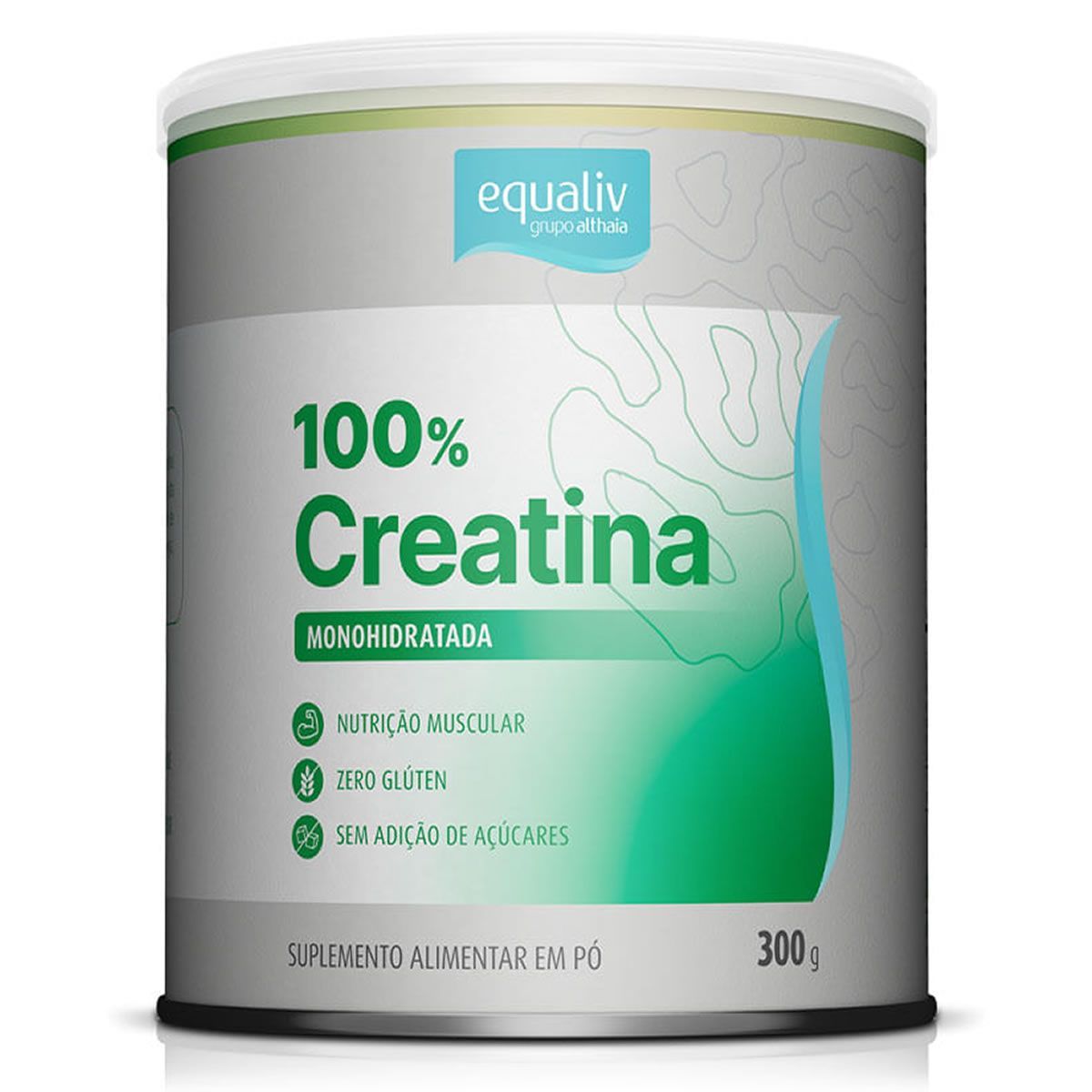 Creatina 100% Monohidratada - 300g Sem Sabor - Equaliv
